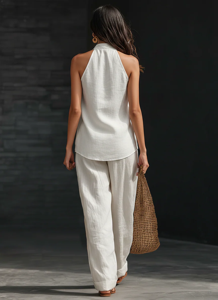 Zoë™ Sleeveless Top & Wide-Leg Pant Set