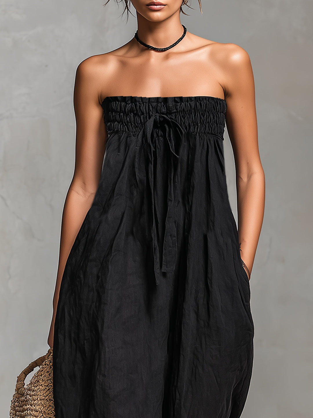 Nina™ || Chic Strapless Jumpsuit