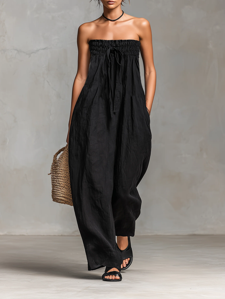 Nina™ || Chic Strapless Jumpsuit