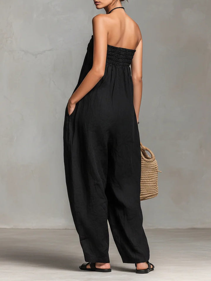 Nina™ || Chic Strapless Jumpsuit