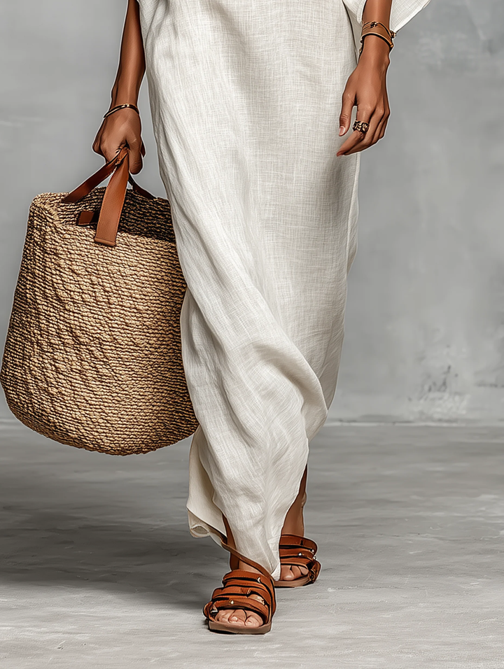 Aveline™ | Off-Shoulder Maxi Dress Featuring Batwing Sleeves
