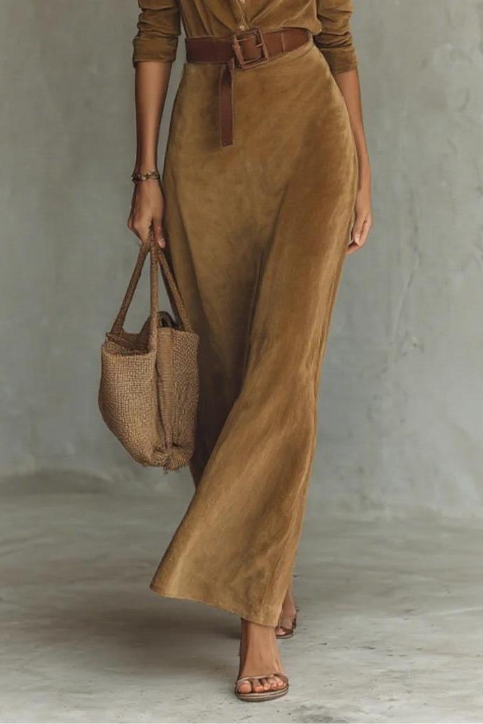 Suede Maxi Dress