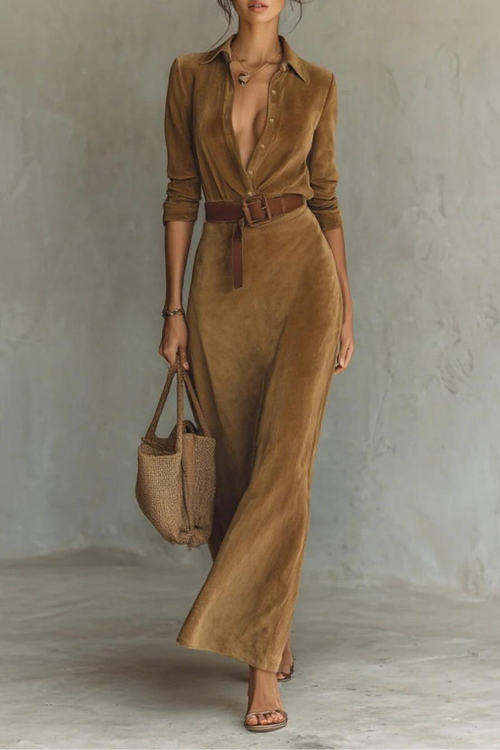 Suede Maxi Dress