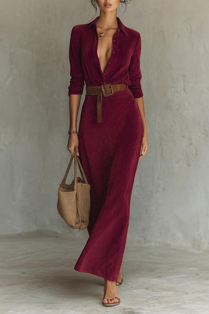 Suede Maxi Dress