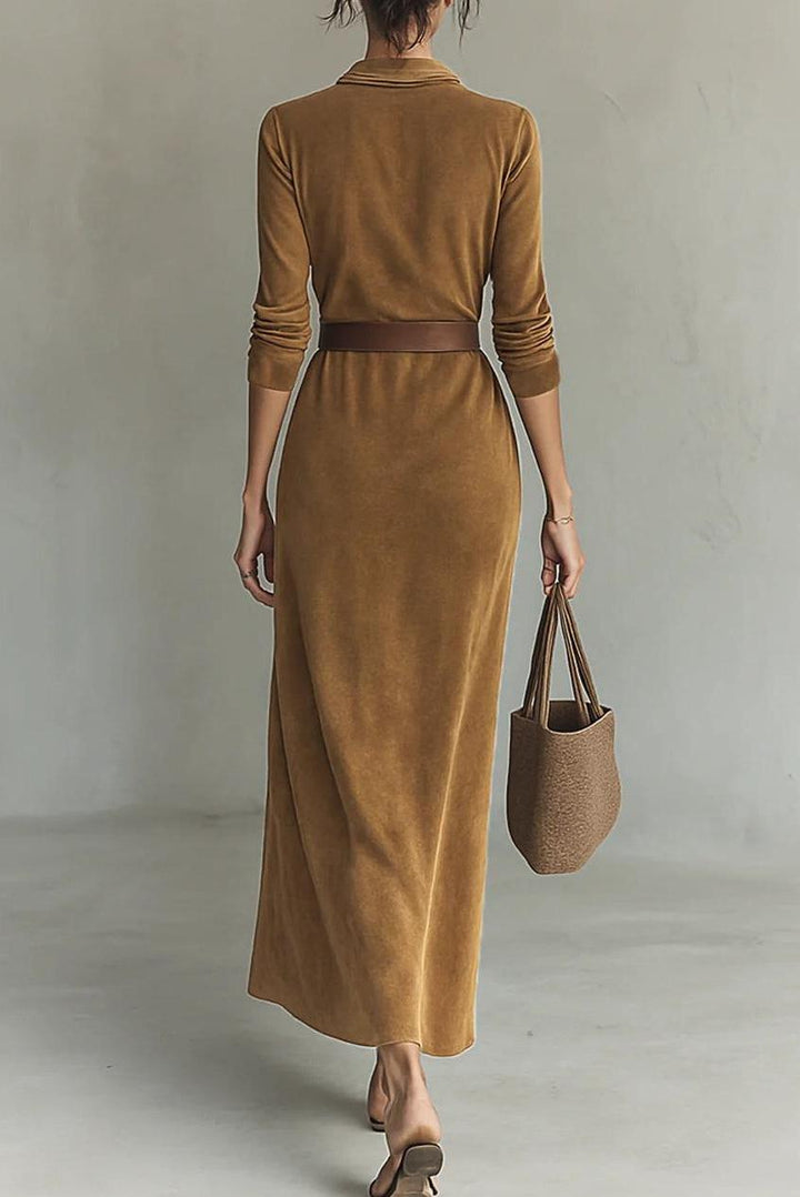 Suede Maxi Dress