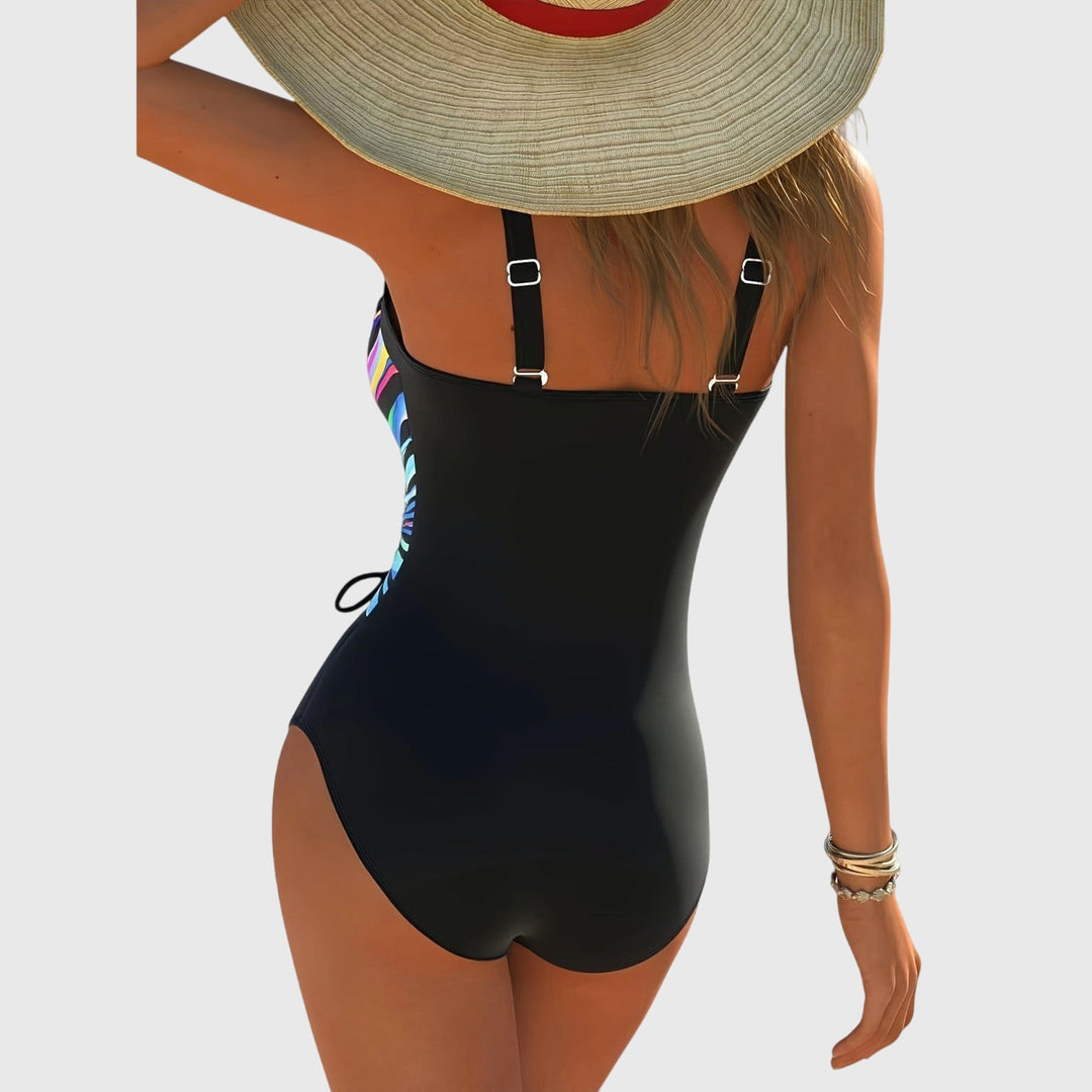 Sasha | Fashionable High Elasticity Swimsuit with Crossed Front Detail