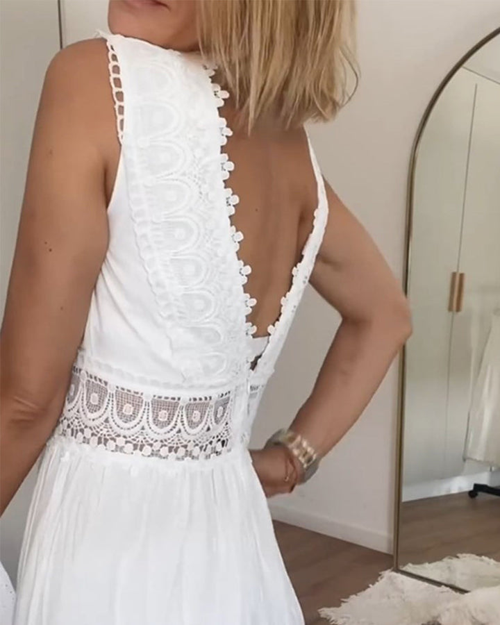 Circe - Lace V-Neck Cami Dress