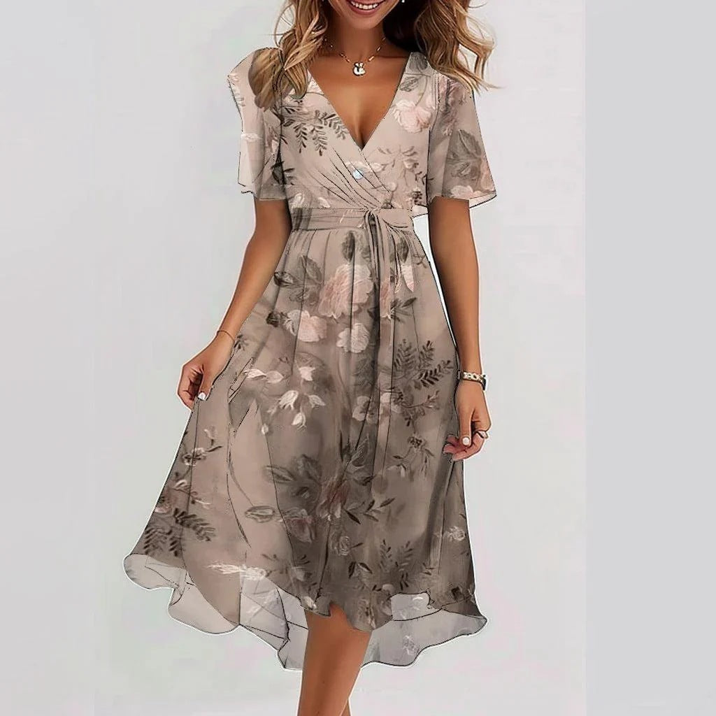 Juniper - Vibrant Abstract Midi Dress