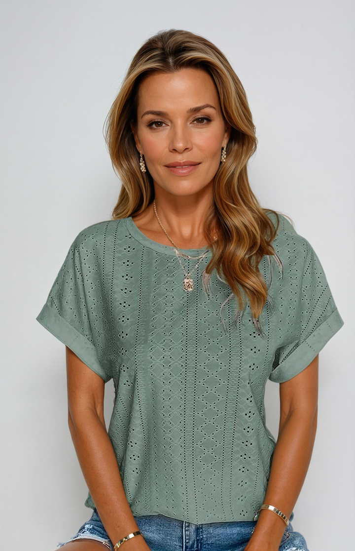 Orlena - Relaxed Eyelet Blouse