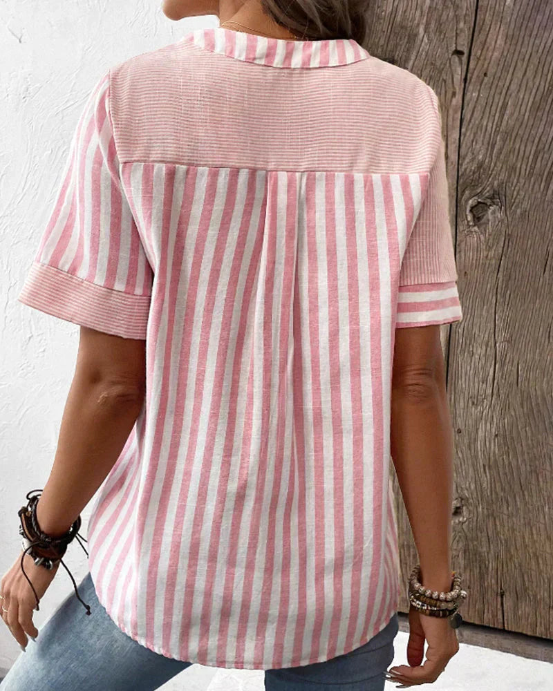 Talia - Chic Striped Blouse