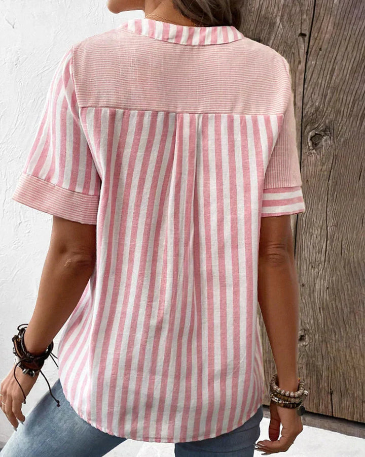 Talia - Chic Striped Blouse