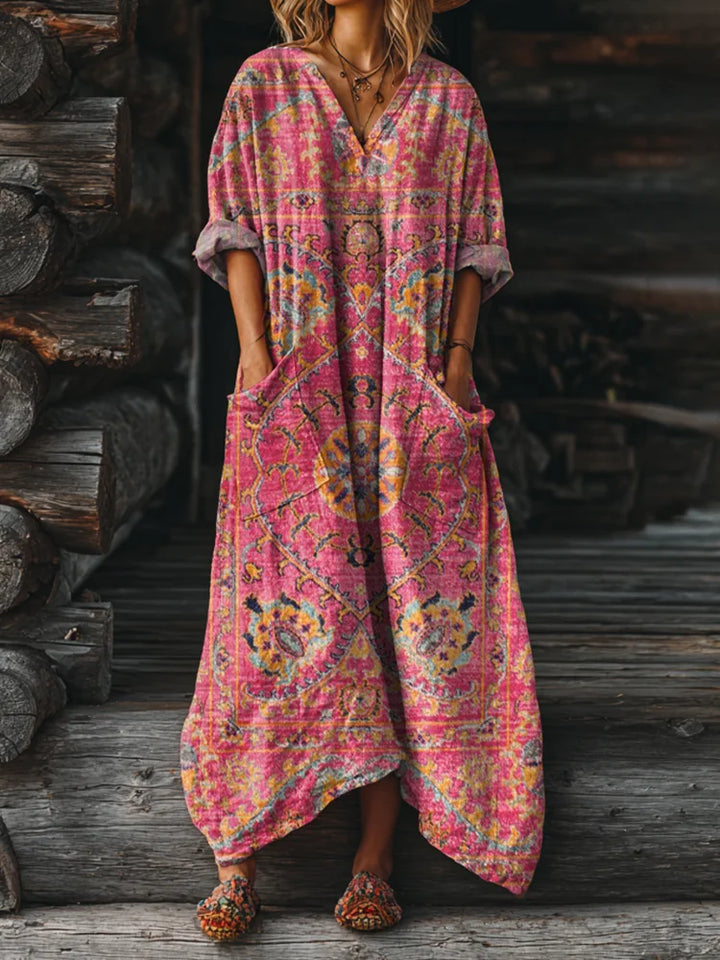 Ophira | Retro-Inspired Boho Dress Featuring Pockets