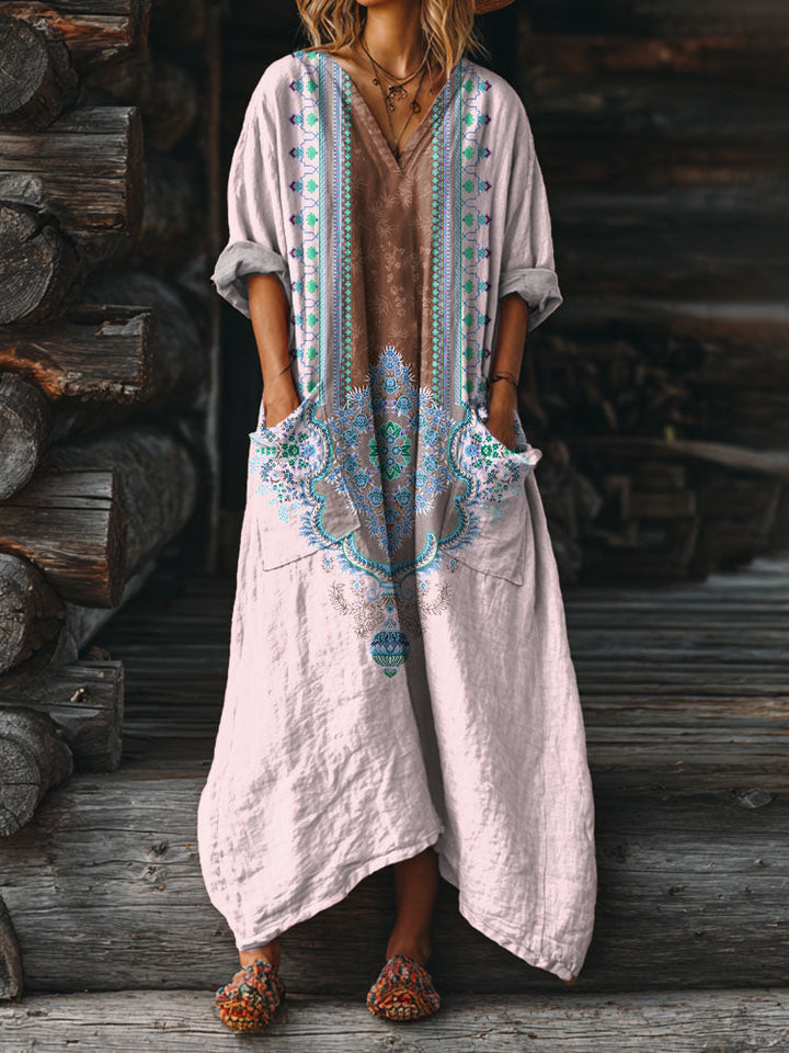 Ophira | Retro-Inspired Boho Dress Featuring Pockets