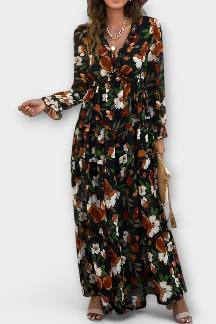 Juno - Elegant Floral Maxi Dress