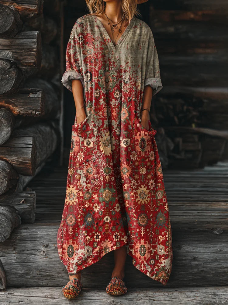 Ophira | Retro-Inspired Boho Dress Featuring Pockets