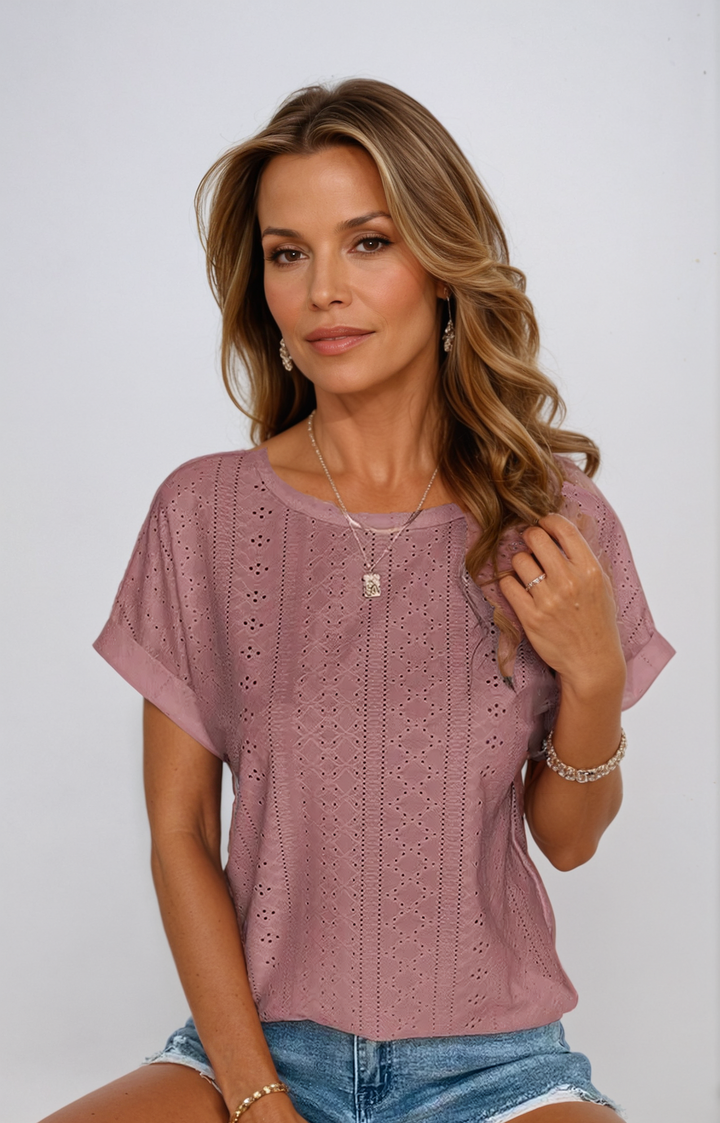 Orlena - Relaxed Eyelet Blouse