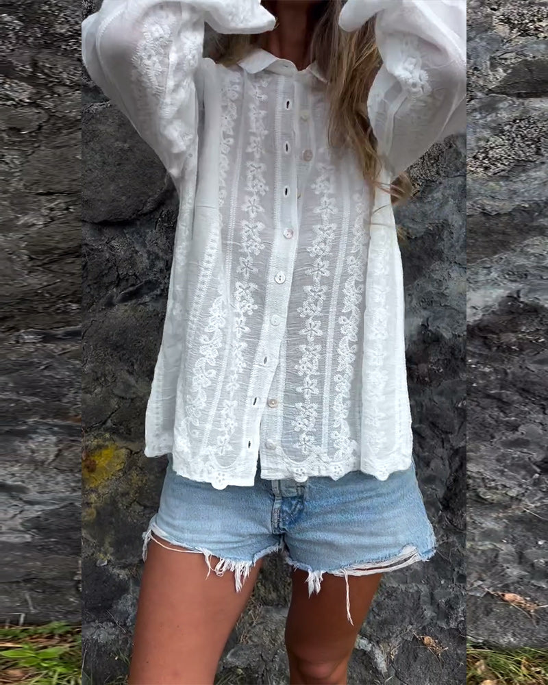 Miralyn - Button-Up Polo Shirt