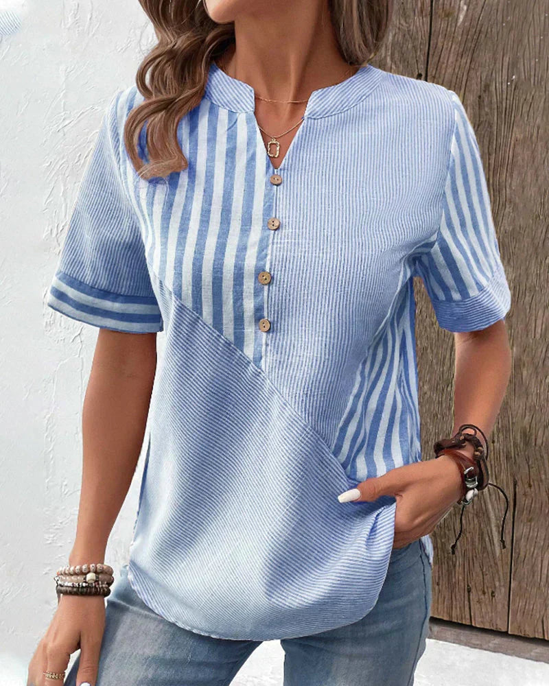 Talia - Chic Striped Blouse