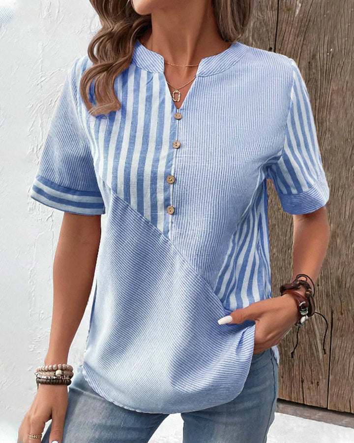 Talia - Chic Striped Blouse