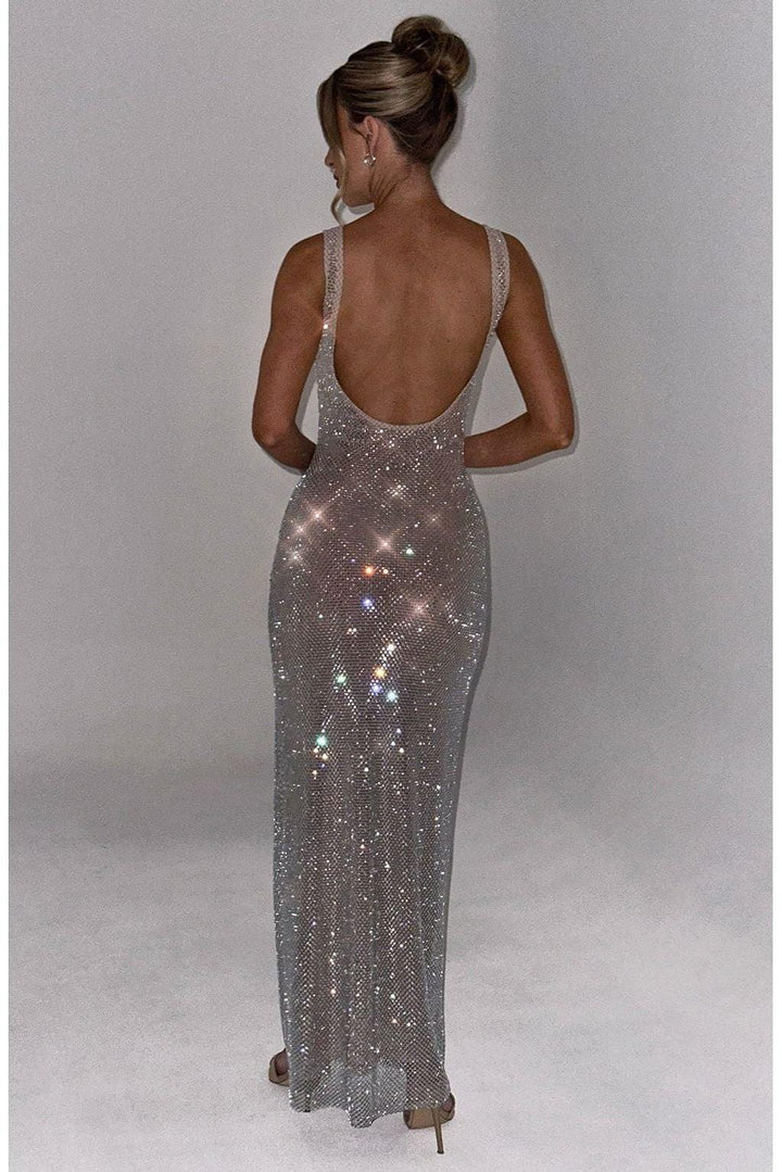 Aubrielle - Stunning Square Neck Bodycon Maxi Dress