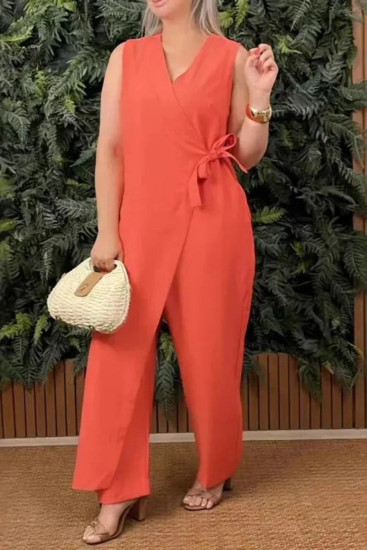 Frances - Elegant Wrap Jumpsuit