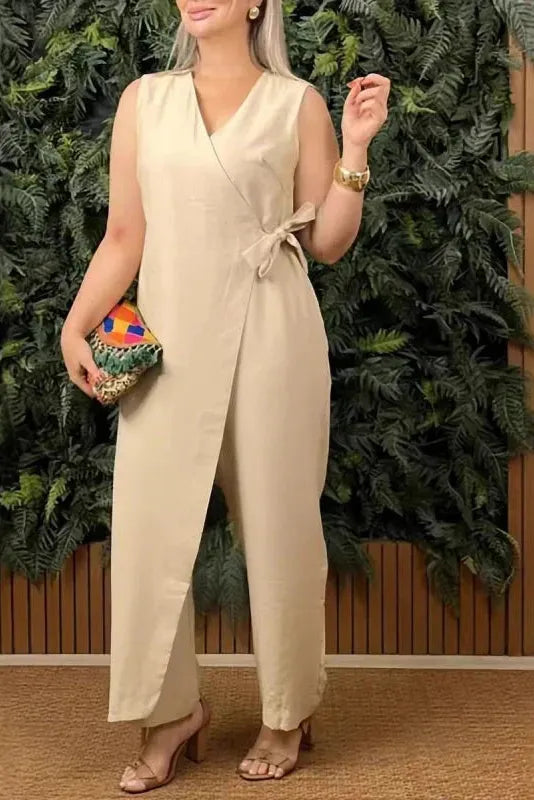 Frances - Elegant Wrap Jumpsuit