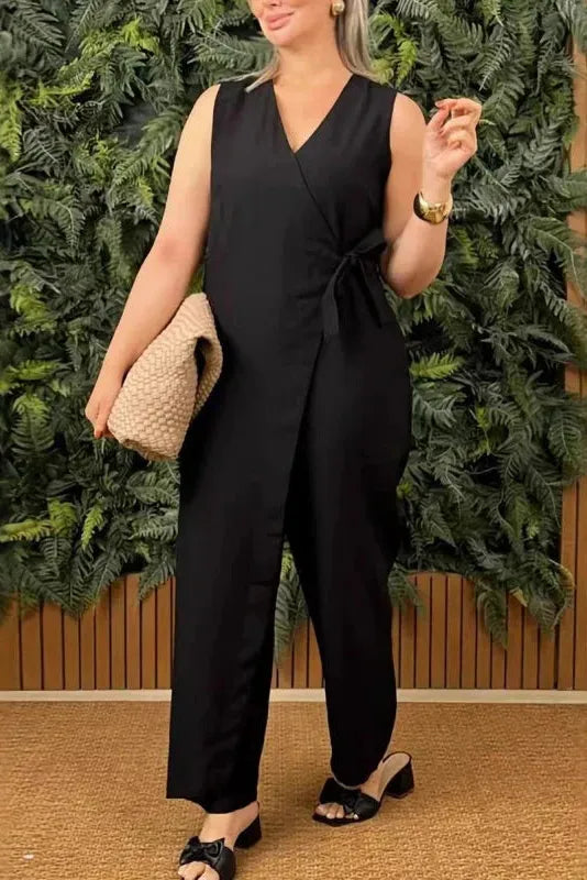 Frances - Elegant Wrap Jumpsuit