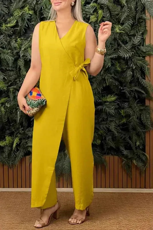 Frances - Elegant Wrap Jumpsuit